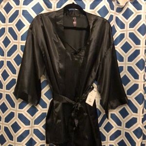 Silky chemise and robe set